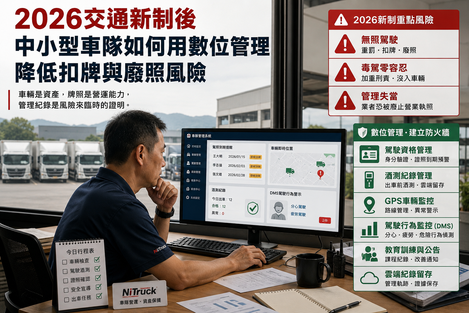 中小型車隊用數位管理降低扣牌與廢照風險